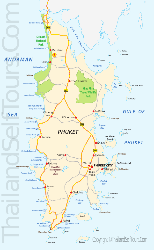 Phuket Map Thailand