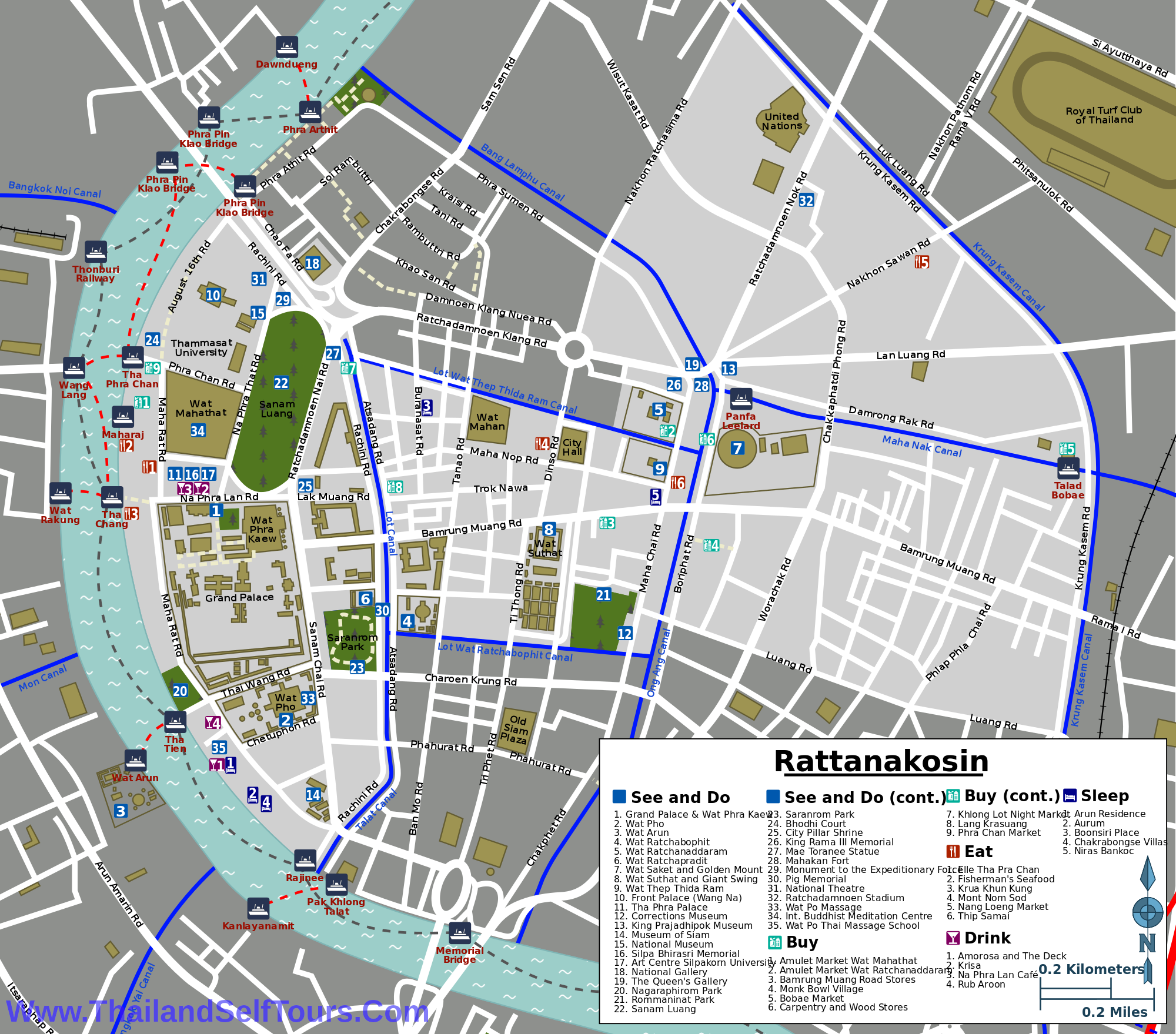 Rattanakosin map