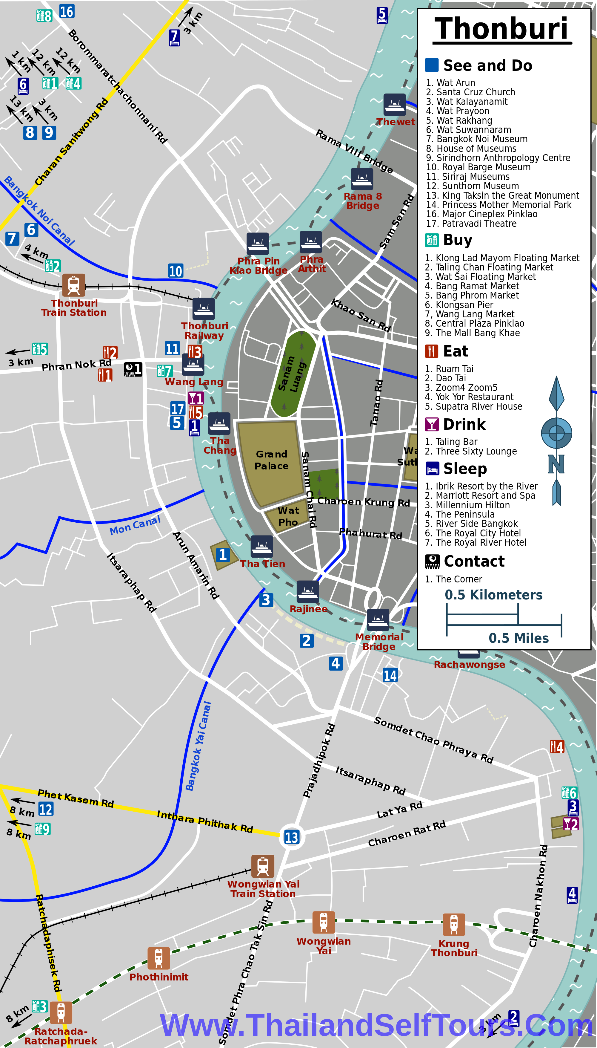 Thonburi map