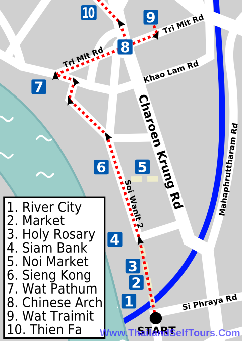 Yaowarat tour map1