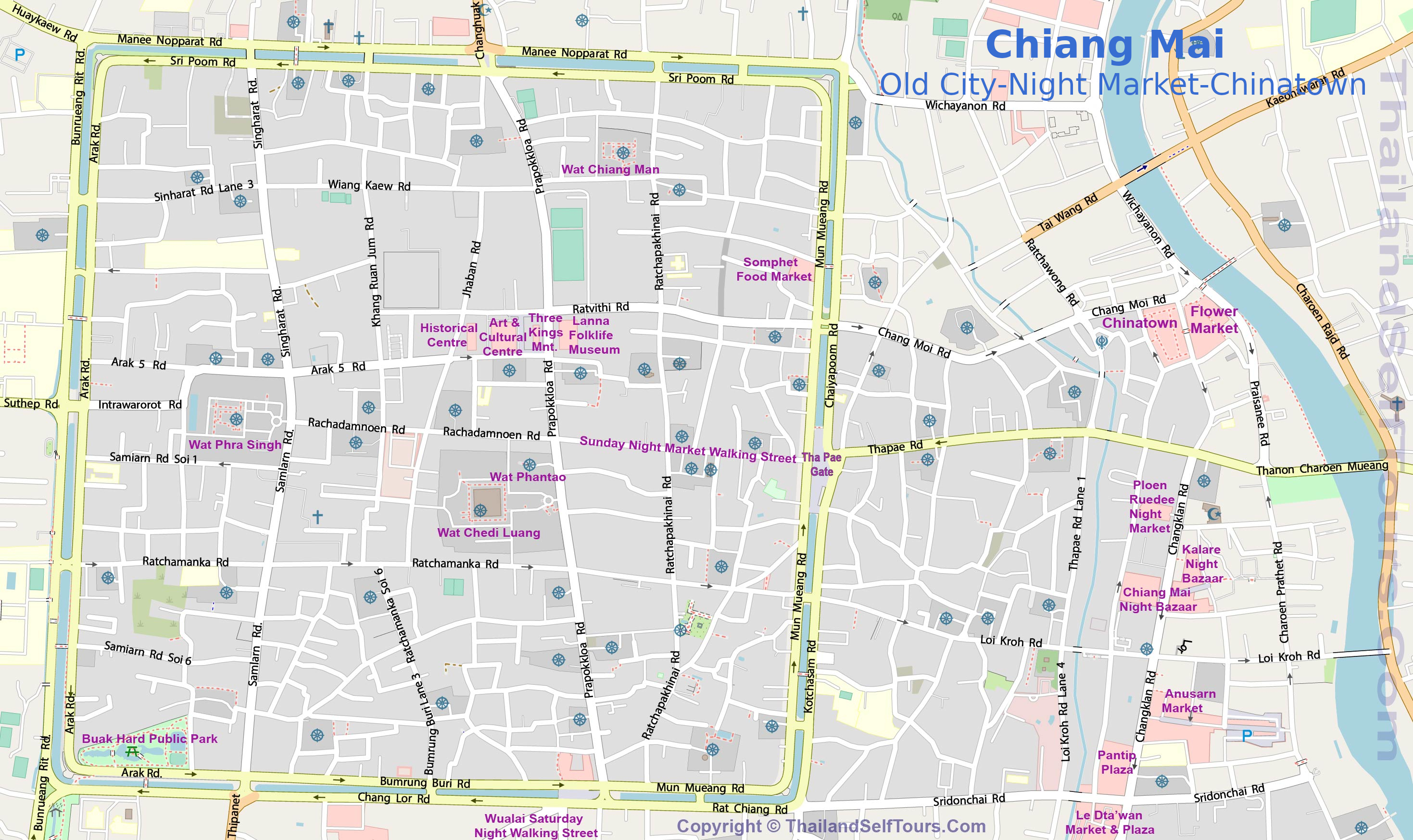 chaing mai old city and night bazaar